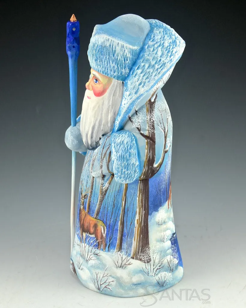 8.5 inch Russian Santa with Deer Scenes