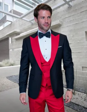 ARYA RED 3 PC MODERN FIT TUXEDO