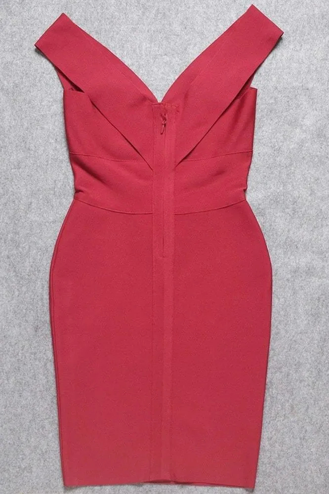 Ash Bandage Dress - Red Wine