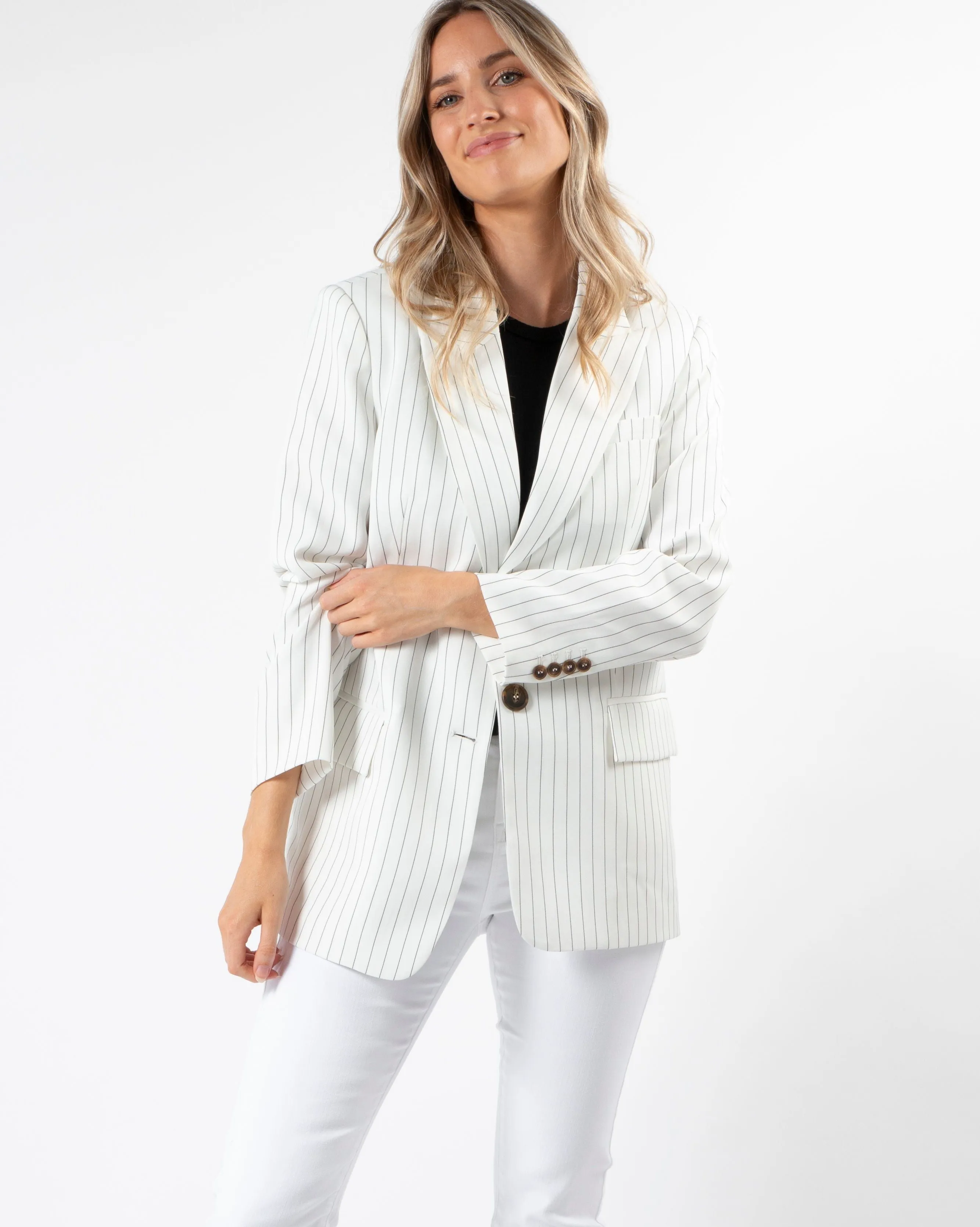 Bala Jacket - Black & White Stripe