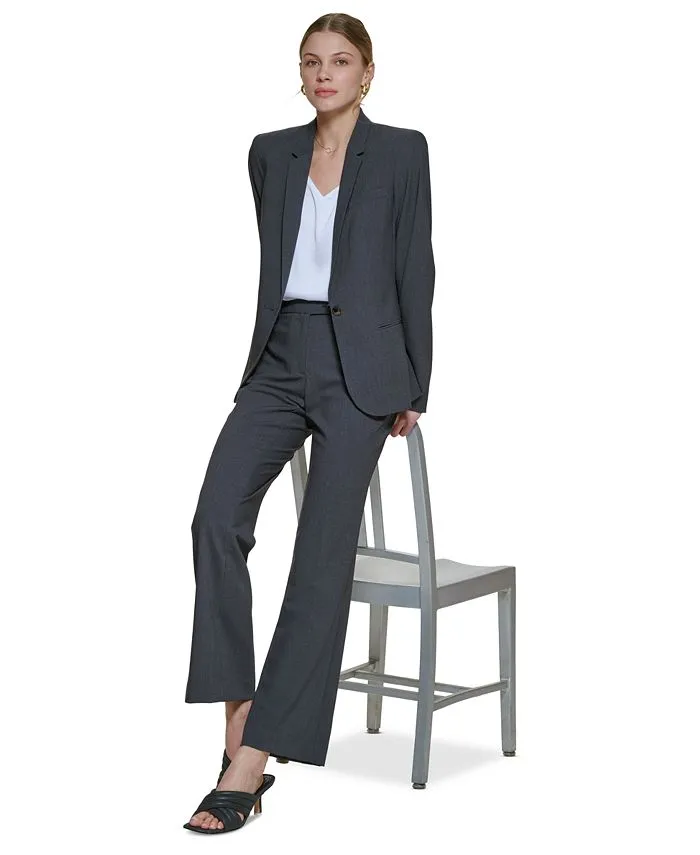 Calvin Klein One Button Blazer, Regular and Petite Sizes, Gray