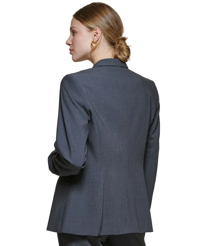 Calvin Klein One Button Blazer, Regular and Petite Sizes, Gray