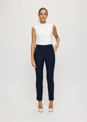 Casey black ponte pant with belt loops