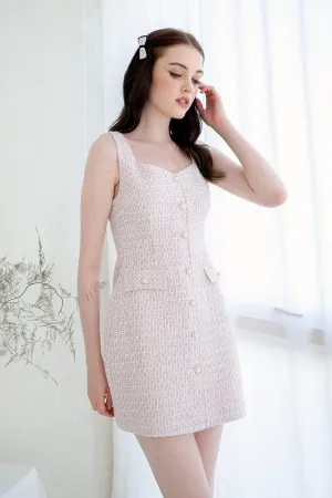 COURTNEY TWEED DRESS IN LILAC