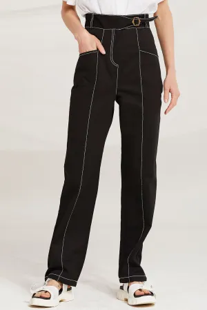 Delphine Contrast Stitch Pants