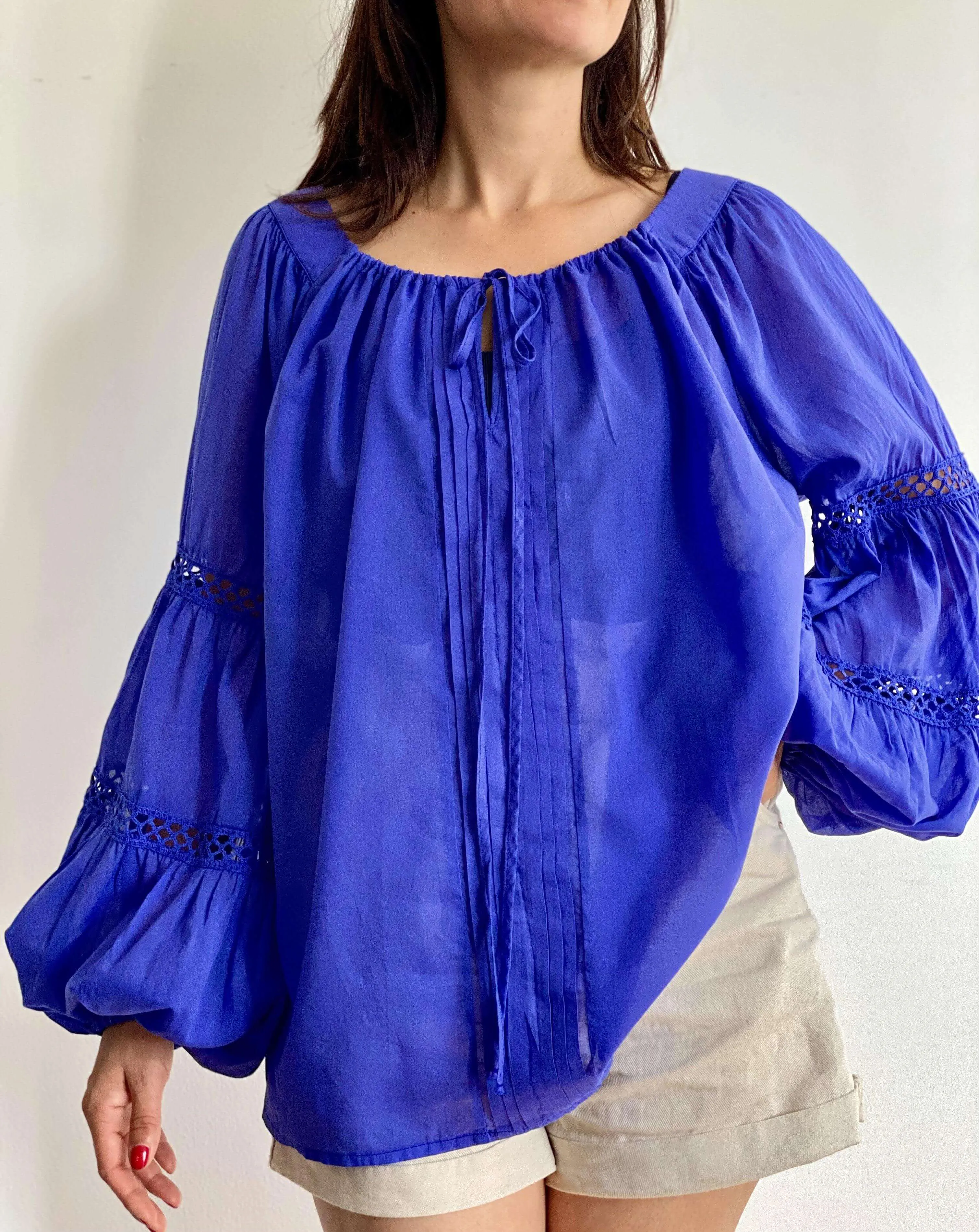 DEVOTION TWINS Blue Harlow Blouse