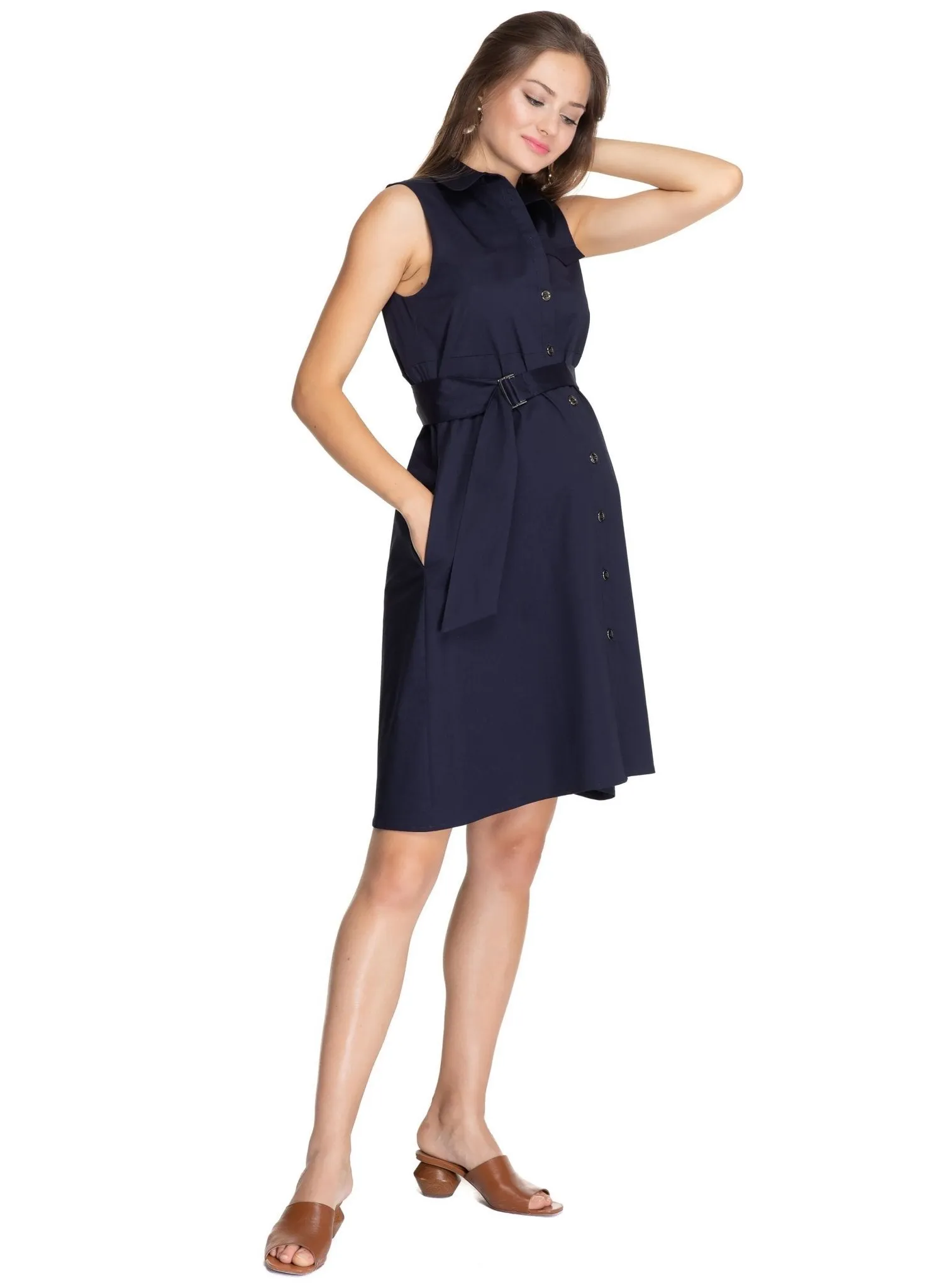 Elettra Maternity Dress - Midnight Blue