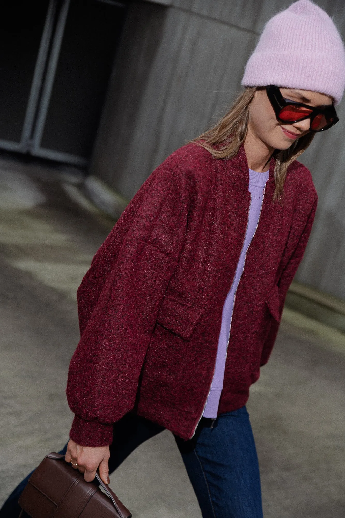 Emy bomber jacket burgundy