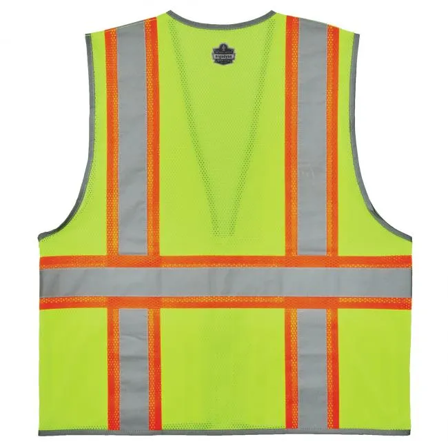 Ergodyne GloWear 8246Z-S Type R Class 2 Two-Tone Mesh Hi-Vis Safety Vest - Lime