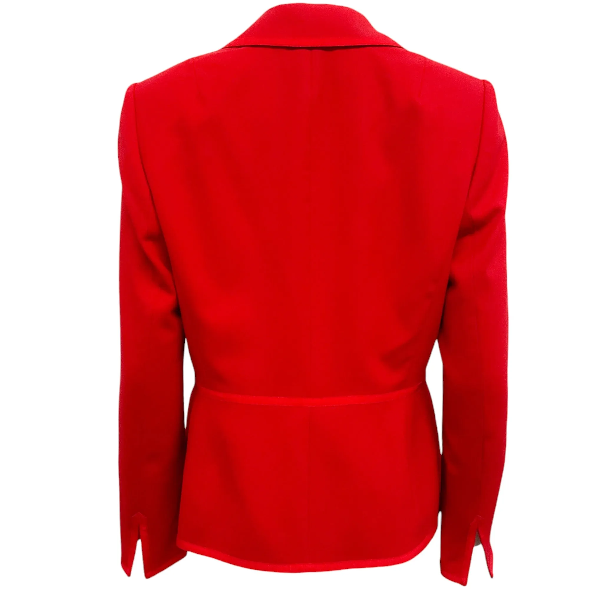 Escada Red Wool Classic Blazer