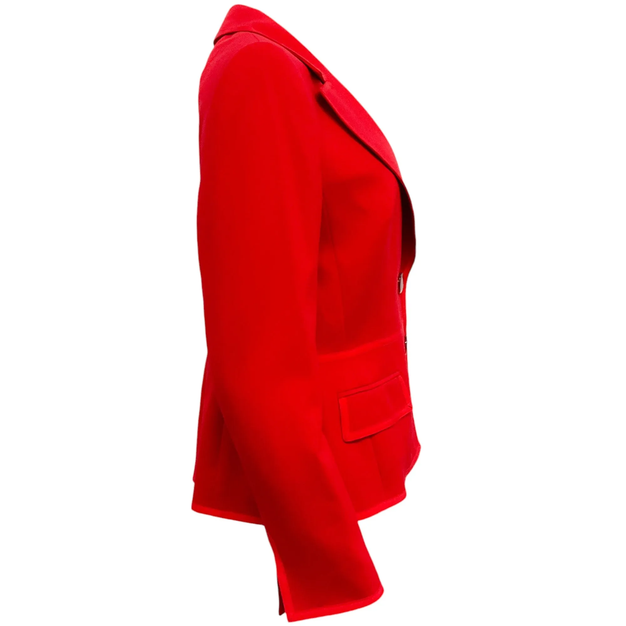 Escada Red Wool Classic Blazer