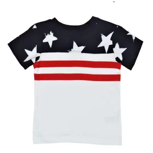 French Toast Toddler Boy's Cotton American Patriotic Stars Graphic Tee