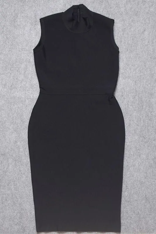 Grace Bandage Midi Dress - Classic Black