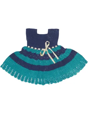 GraminArts Handmade Vardhman Thread Crochet Half Frock For Baby Girl (4-6 Year)