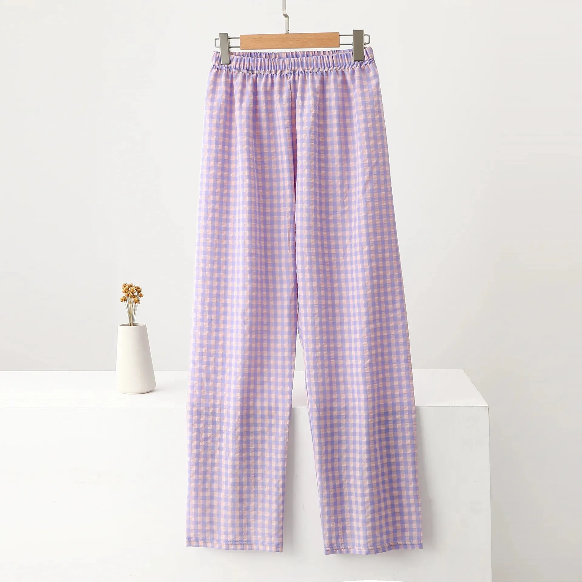 Happy Day Plaid Loose Comfy House Pants