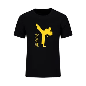 KARATE Martial New Fashion Mens T-shirts Summer Casual Short Sleeve Cotton T Shirts KICK Cool Print Clothing