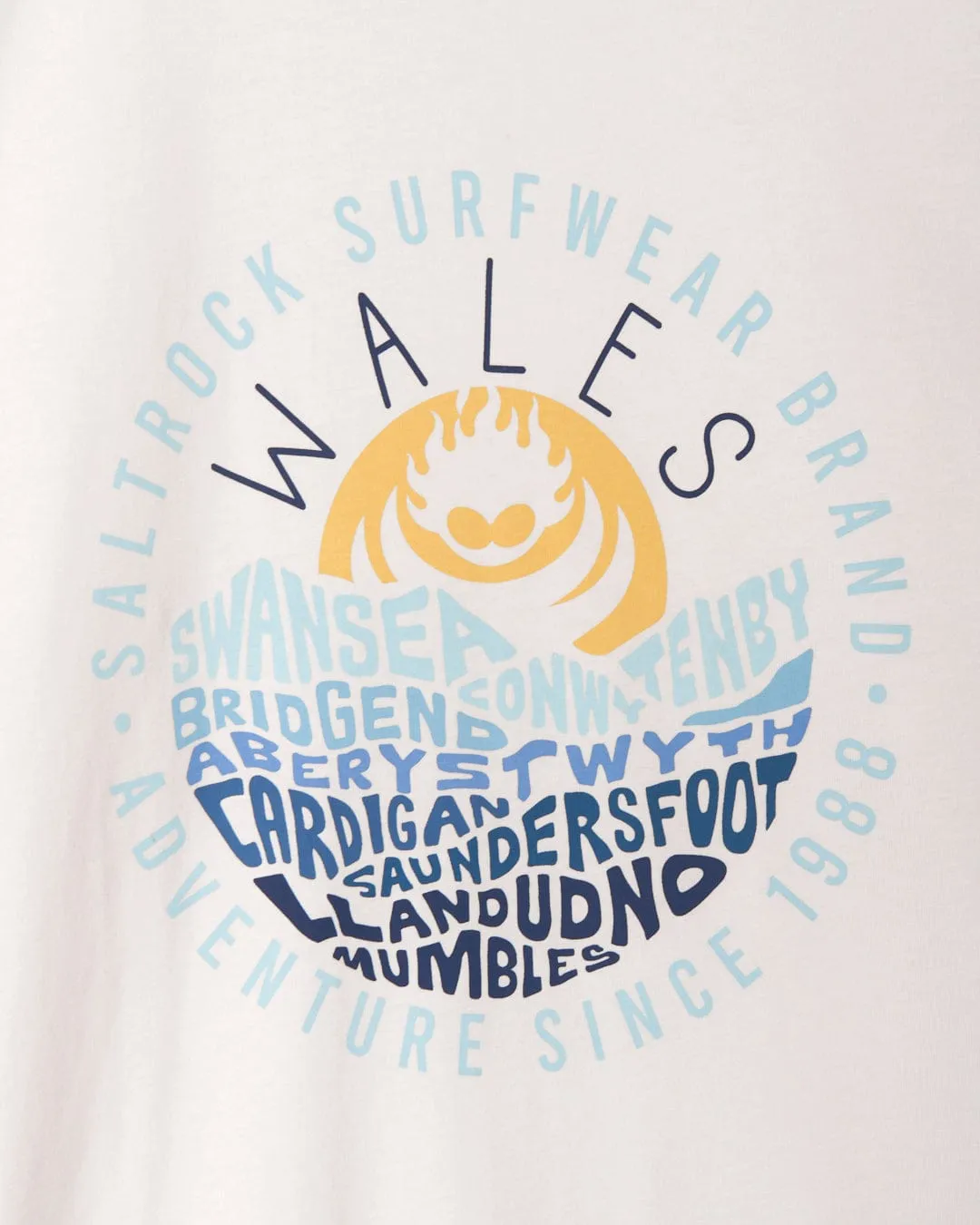 Layers Wales - Mens Short Sleeve T-Shirt - White