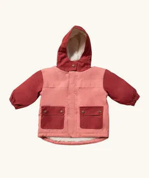 LGR Plum Colour Block Waterproof Winter Coat