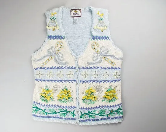 Light Blue Christmas-Small Christmas Sweater