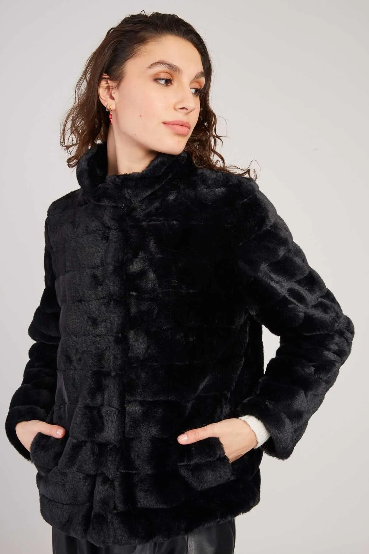 Lisette Faux Fur  Jacket -winter white