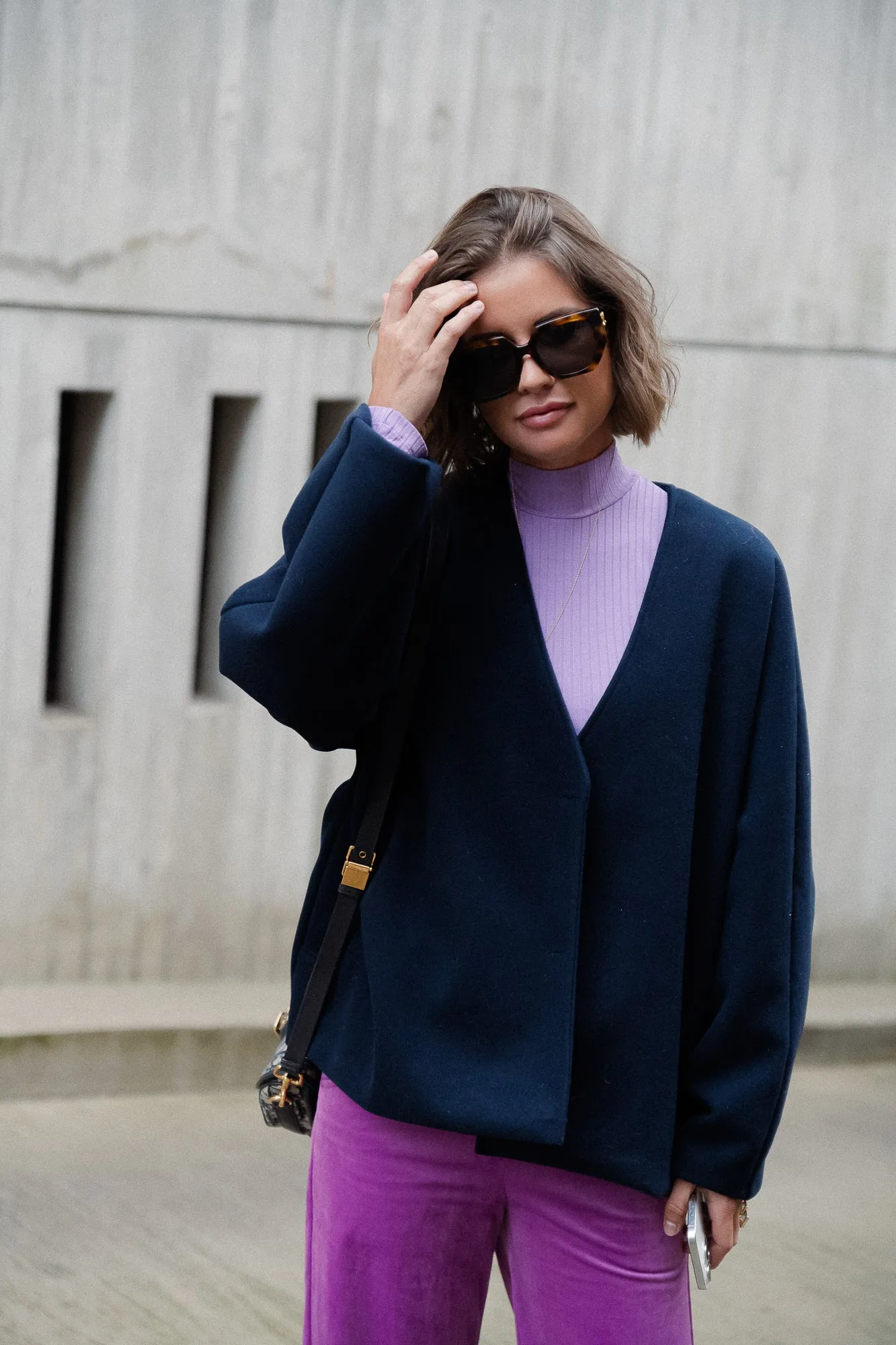 Louane oversized jacket navy