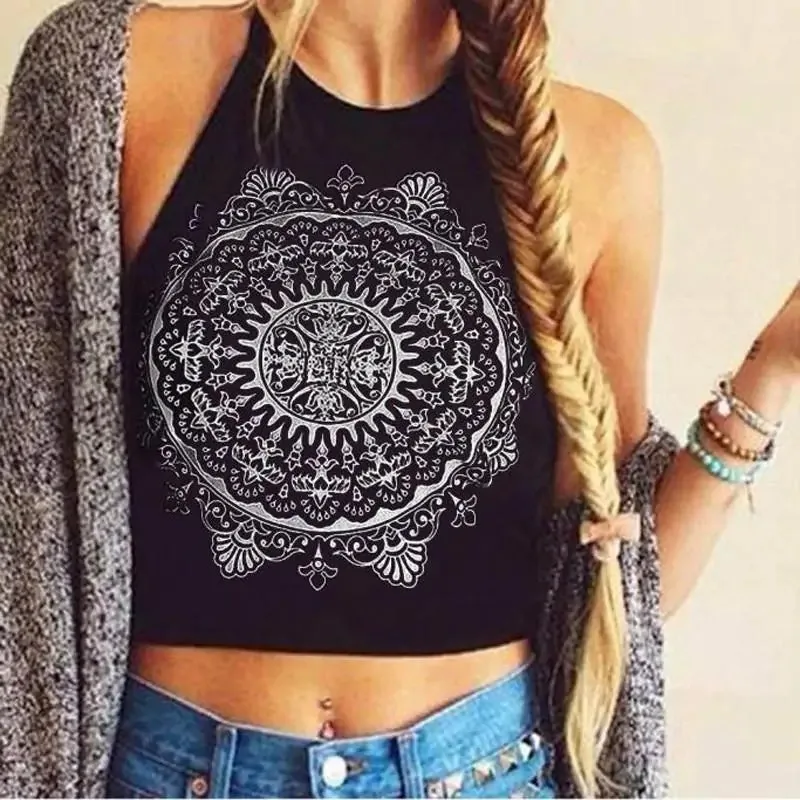 Mandala Halter Tops