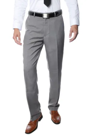 Premium Grey Regular Fit Suspender Ready Formal & Business Pants