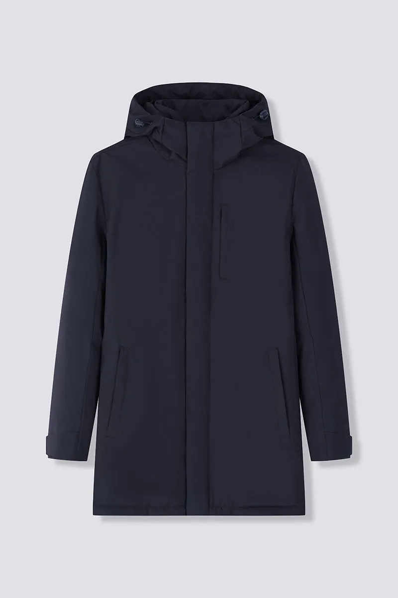 Quilted Down Coat | Black BKFD01