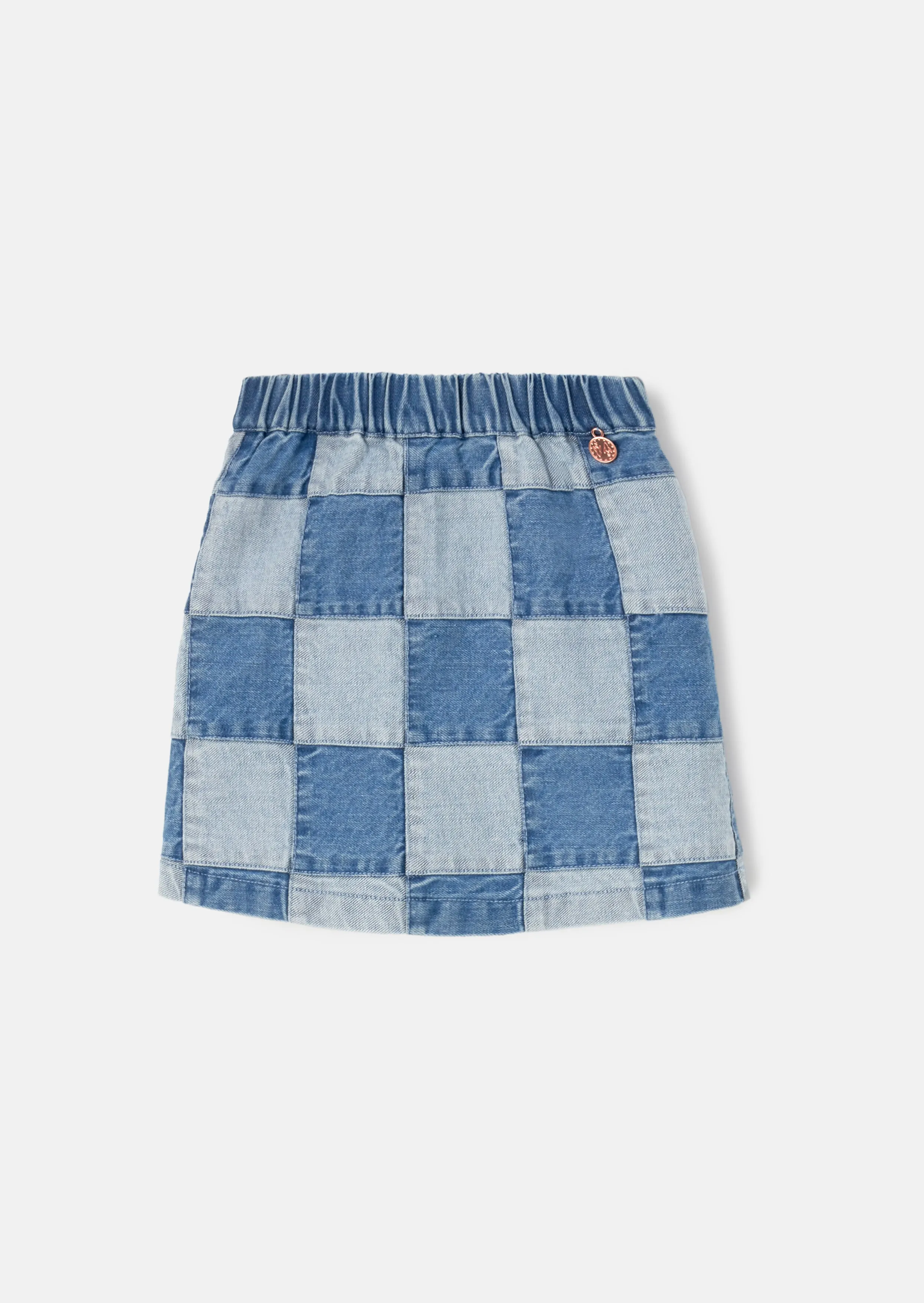 Quinn Blue Patchwork Denim Skirt