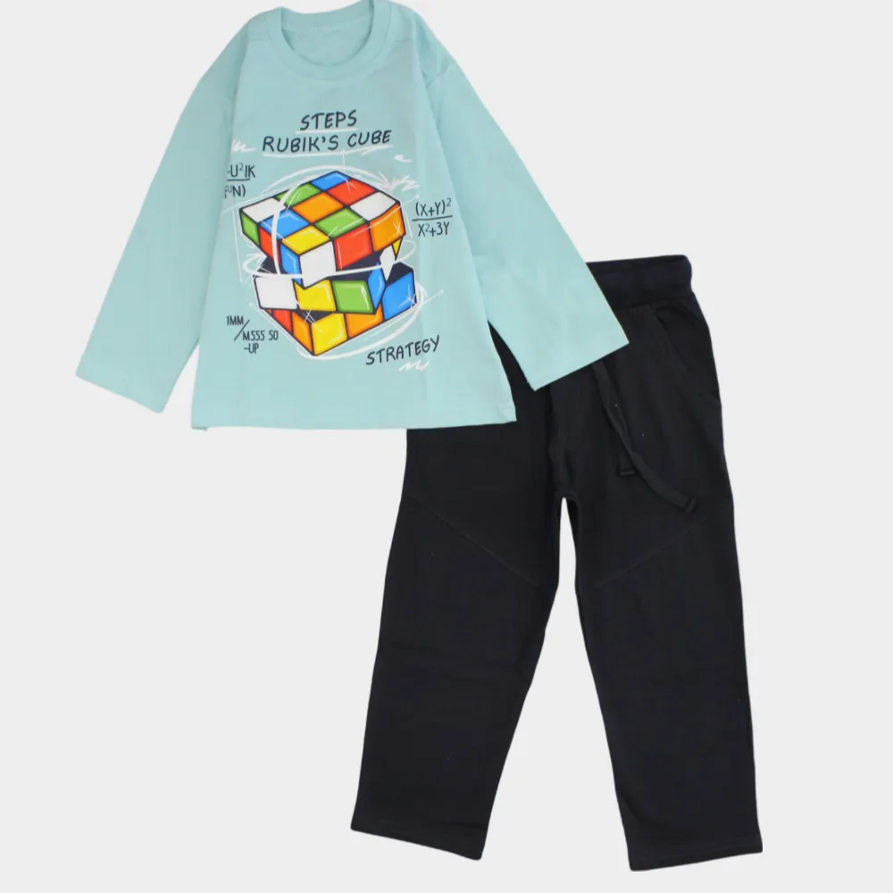 Rubik Cube Long-Sleeved Pajama