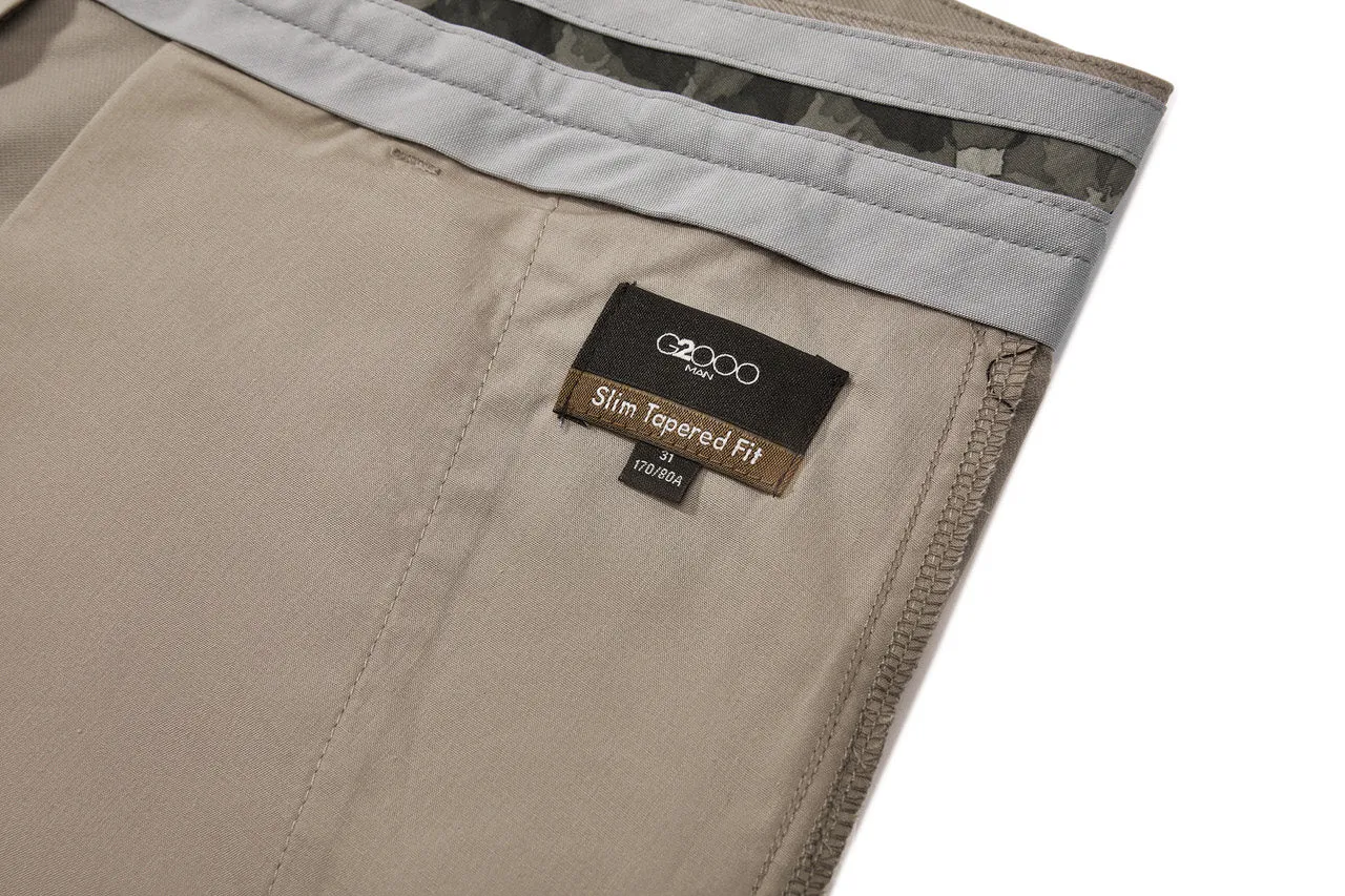 Soft Cotton Rich Stretch Casual Pants in Slim Tapered Fit