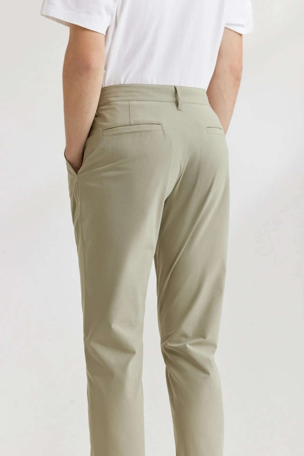 Soft Multi-Way Stretch Casual Pants in Slim Tapered Fit