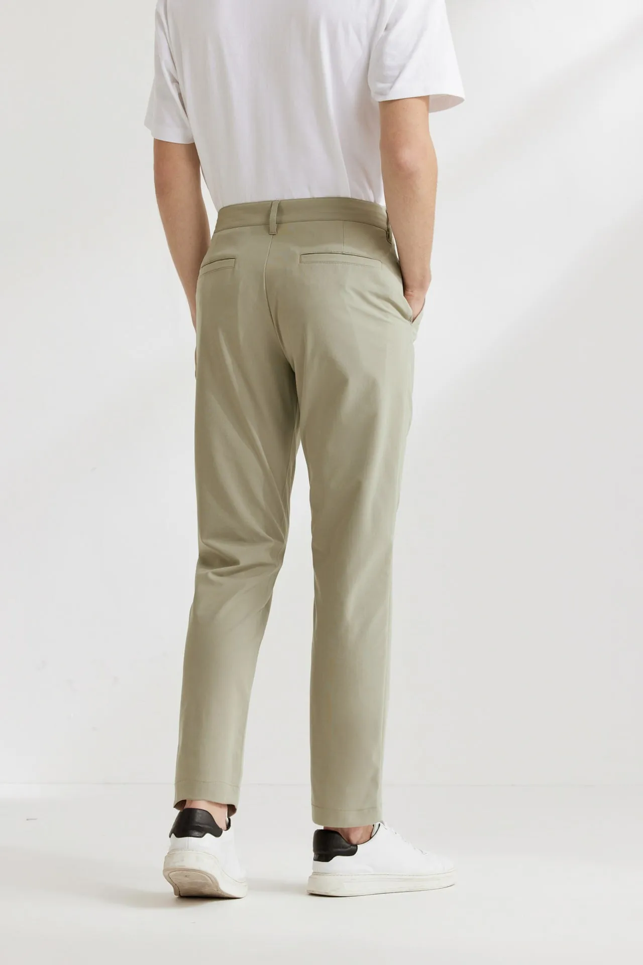 Soft Multi-Way Stretch Casual Pants in Slim Tapered Fit