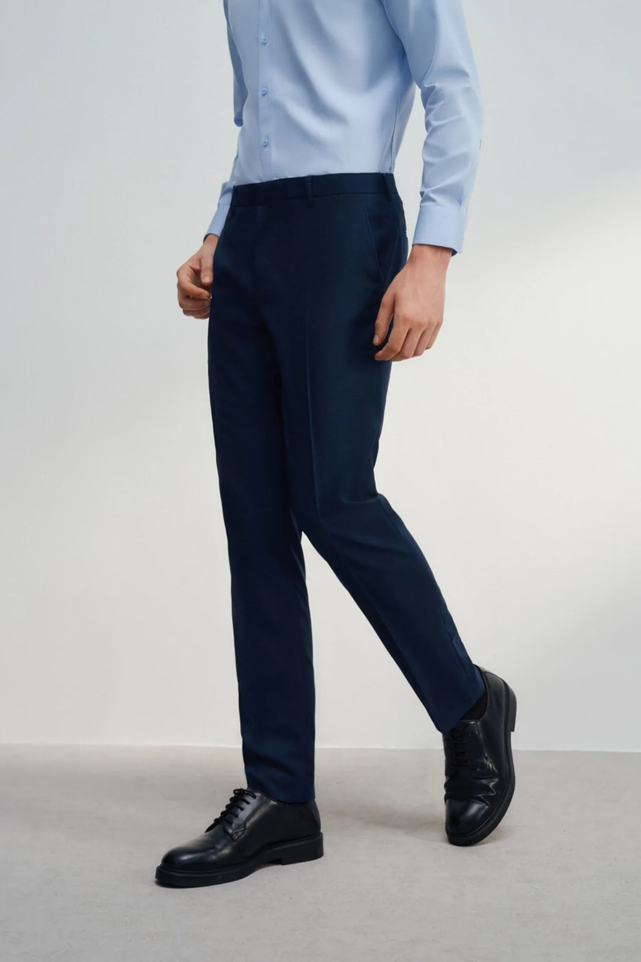 Teflon Slim Fit Twill Suit Pants