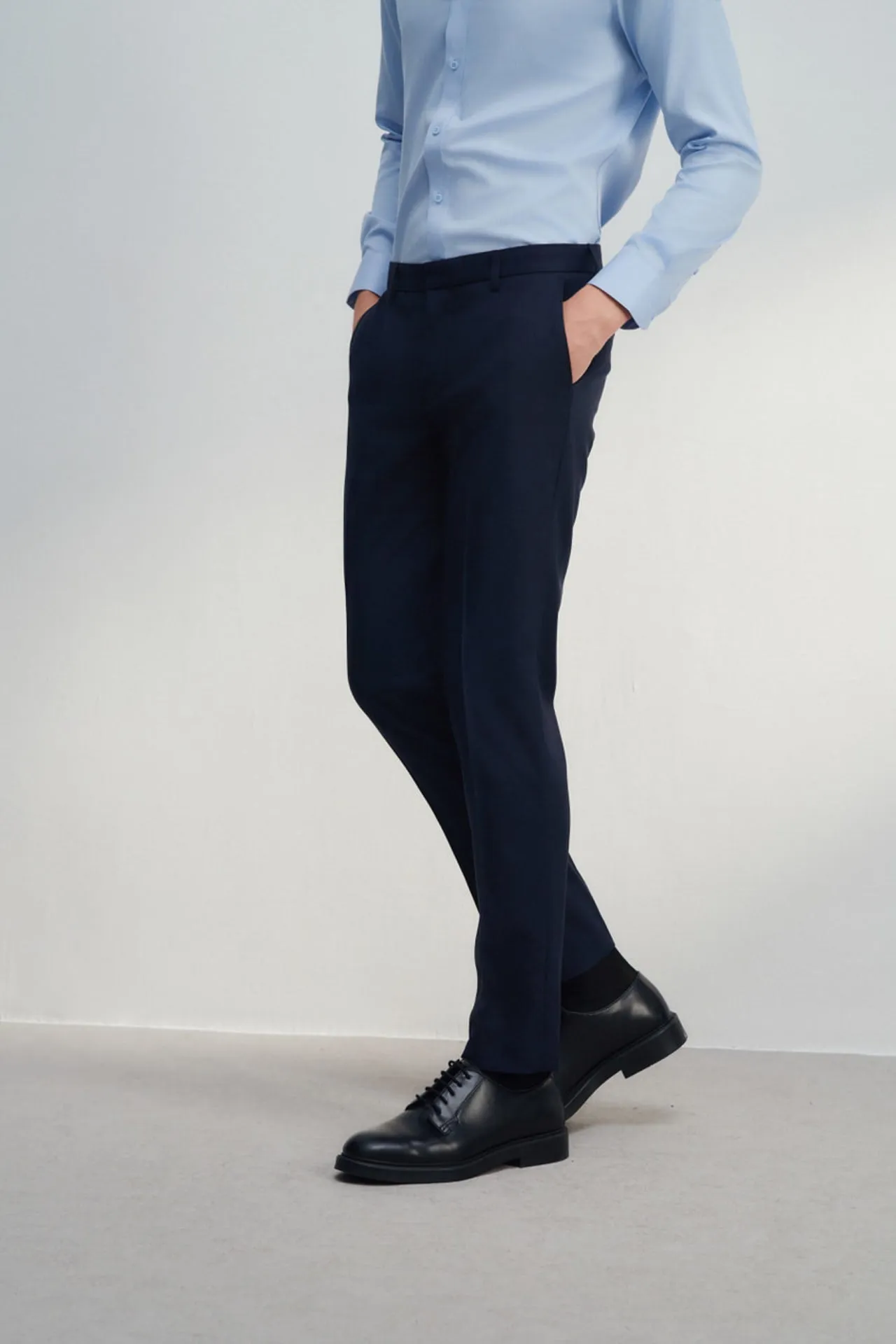 Teflon Slim Fit Twill Suit Pants