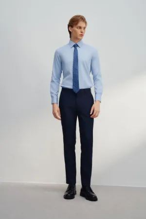 Teflon Slim Fit Twill Suit Pants