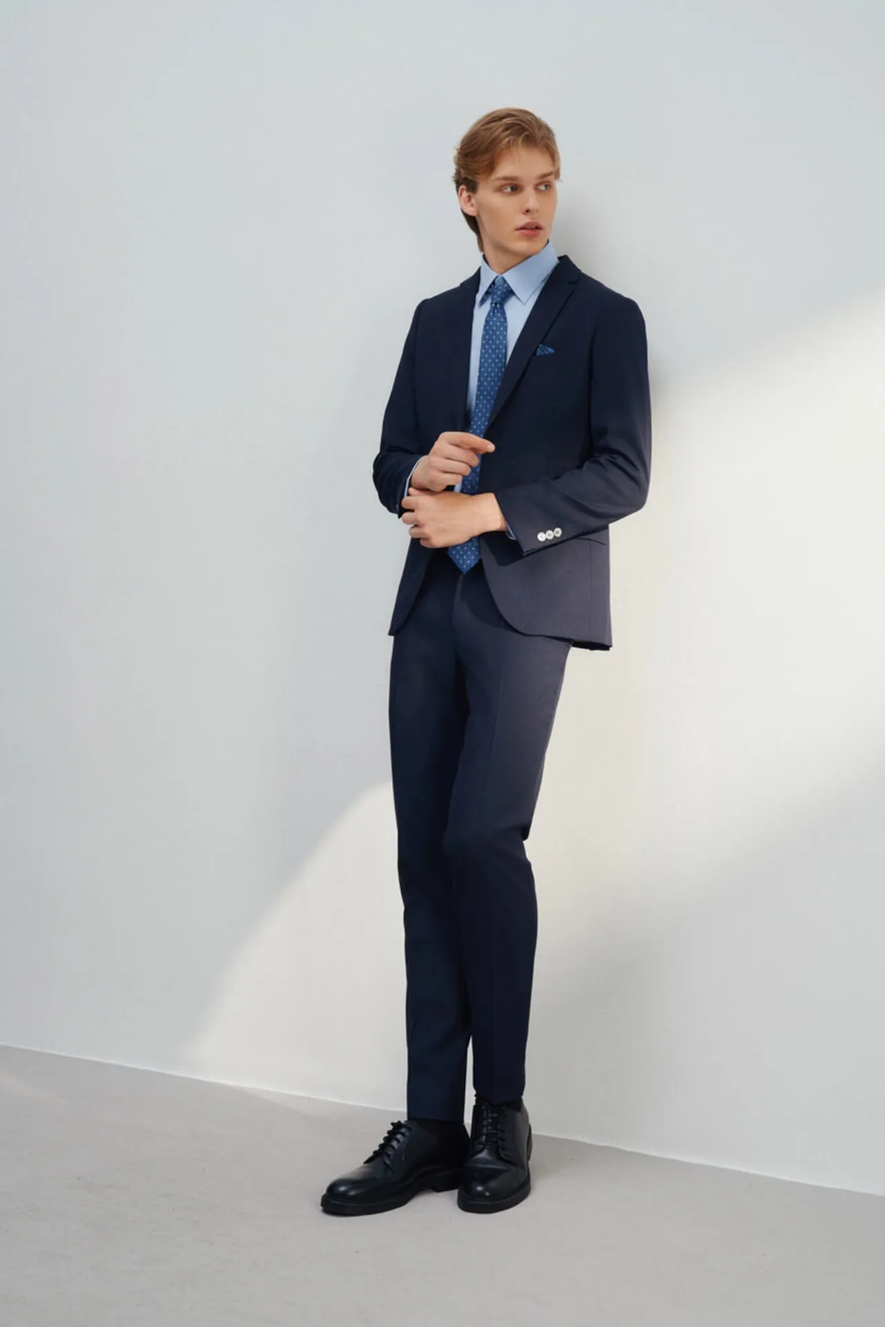 Teflon Slim Fit Twill Suit Pants