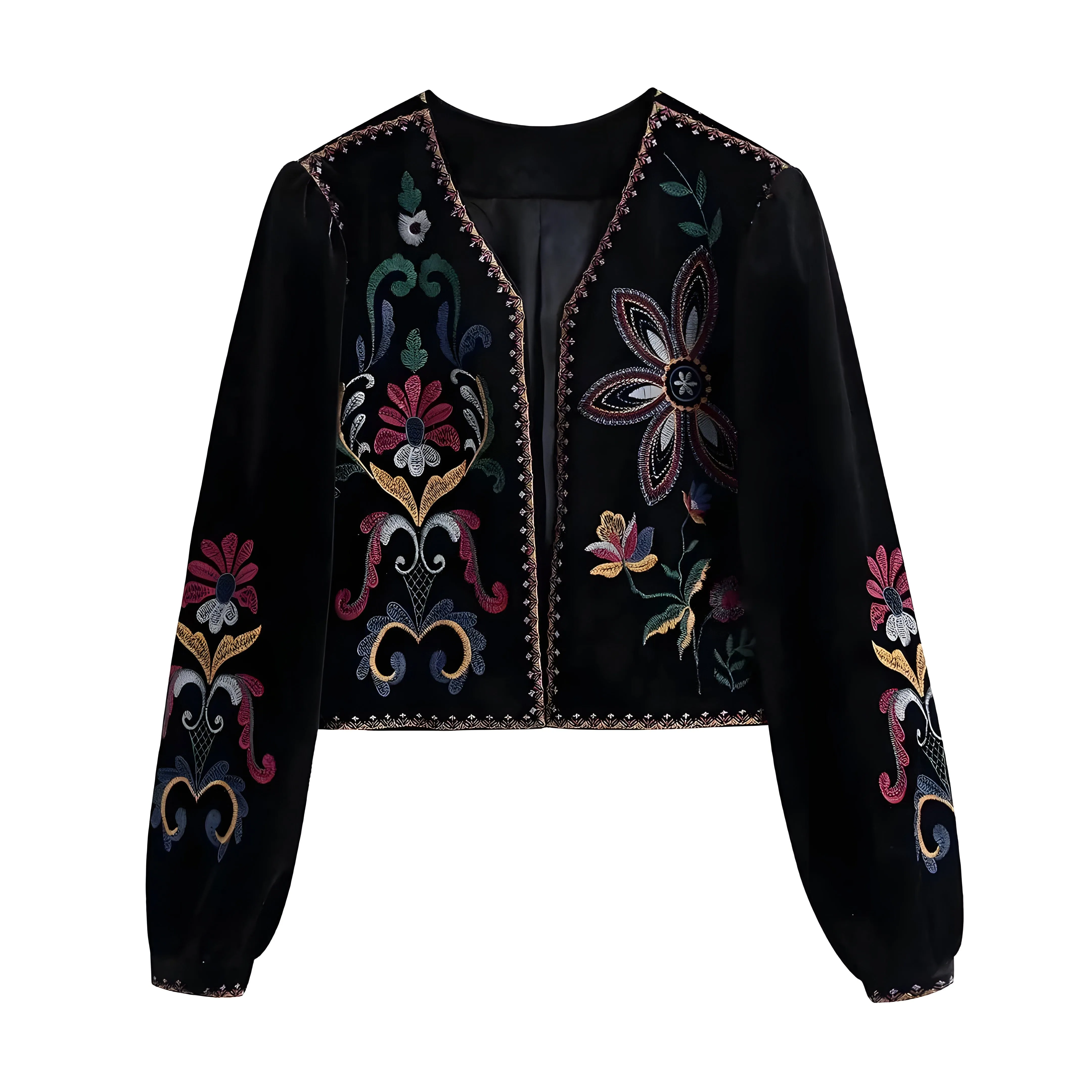 The Iolanthe Embroidered Long Sleeve Blouse