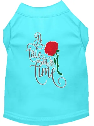 Timeless Tale Screen Print Dog Shirt Aqua Med