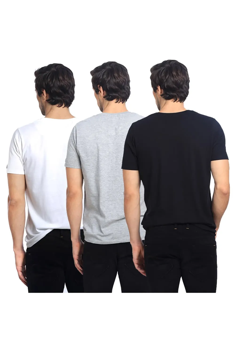 V - Neck Muscle Fit Half Sleeves Tees