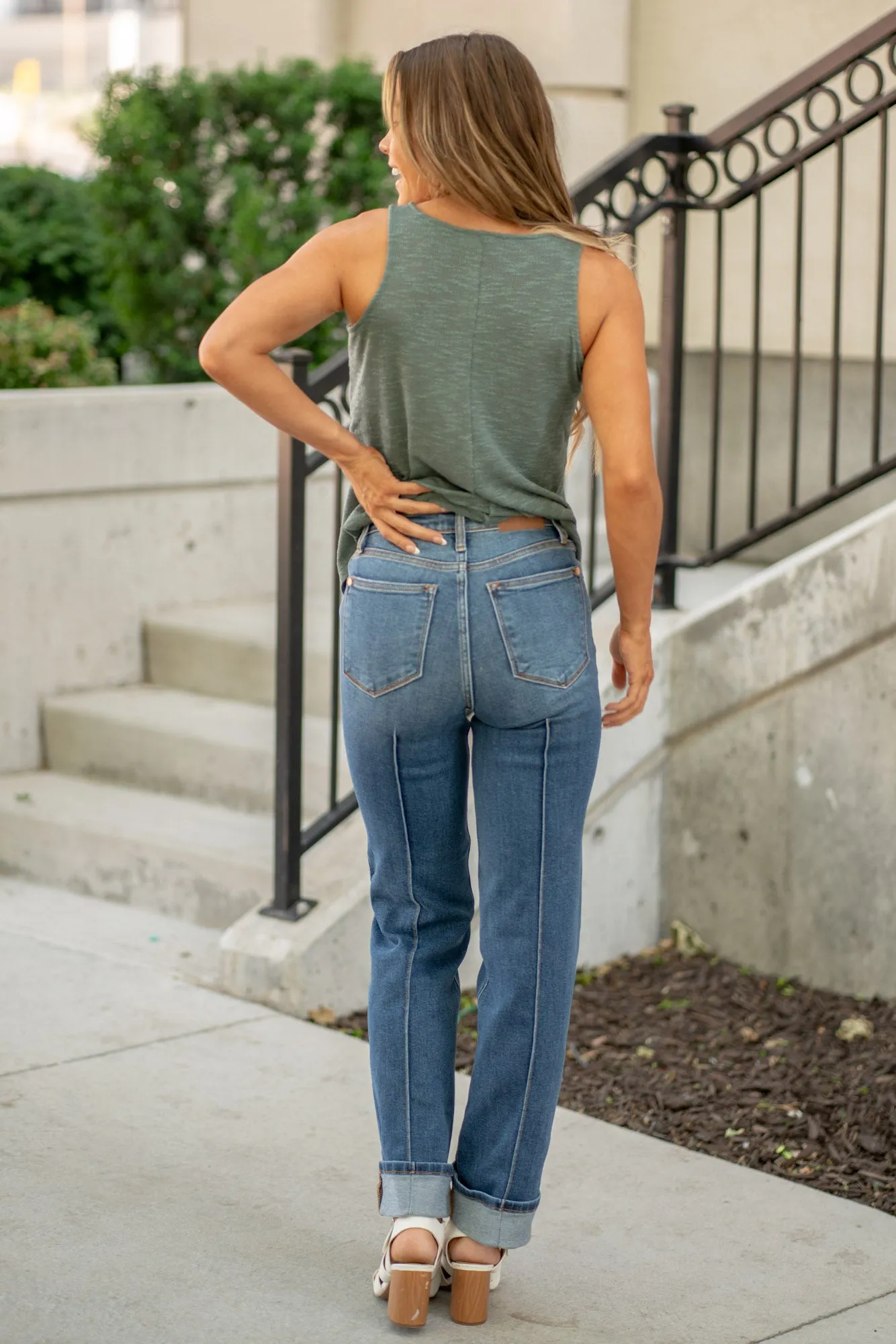 V Neck Sleeveless Cami Top Ash Jade