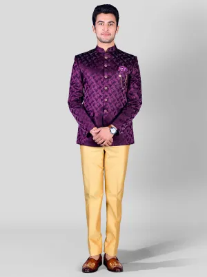 Wine Jodhpuri Suit | JadeBlue