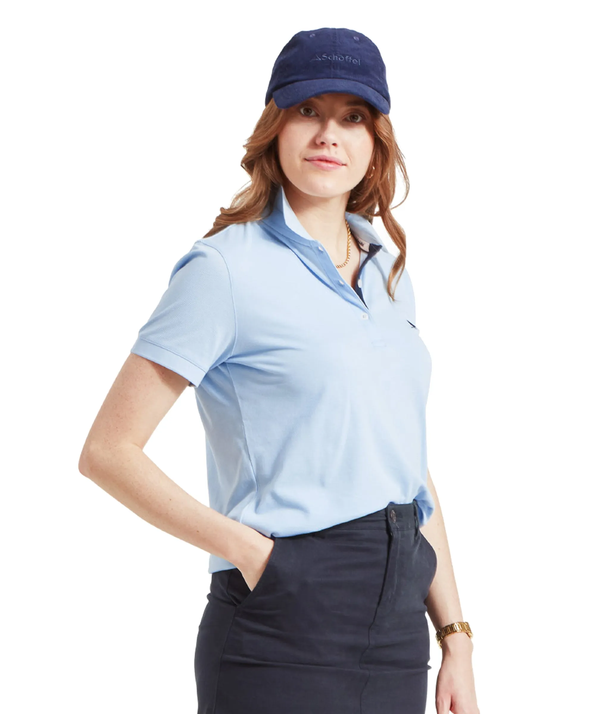 Women's St Ives Polo Shirt - Sky Blue