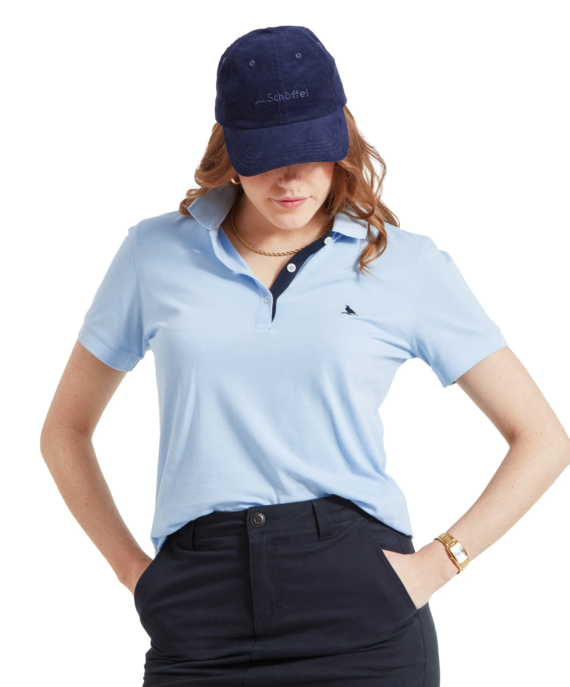 Women's St Ives Polo Shirt - Sky Blue